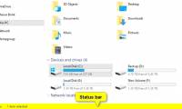 How to hide / show the status bar in File Explorer on Windows 10