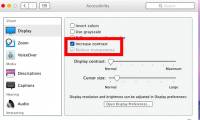 How to increase the contrast on the Mac screen