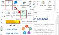 How to insert a SmartArt object in Excel