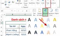 How to insert WordArt objects in Excel
