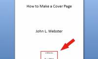How to Make a Cover Page