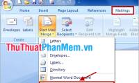 How to merge mail (Mail Merge) in Word