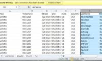 How to move between sheets in a spreadsheet processing program