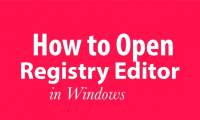 How to open the Registry Editor on Windows