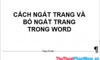 How to page breaks and page breaks in Word
