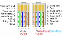 How to press the network cable according to standards A and B