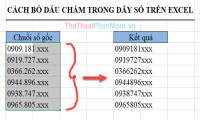 How to remove periods in numbers in Excel