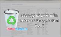 How to remove software that is not in Control Panel