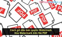 How to remove watermark copyright mark, delete Watermark on PDF files