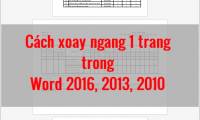 How to rotate a page horizontally in Word 2016, 2013, 2010