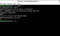 How to schedule Linux commands with 'at'