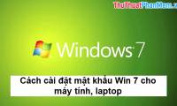 How to set a Win 7 password for computers and laptops