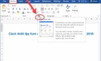How to set the default font in Word, Excel 2016