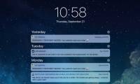How to set up the types of messages displayed on the iPhone Cover Sheet