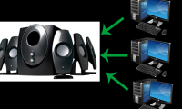 How to share speakers in LAN system?