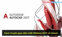 How to switch the CAD interface (Ribbon) 2017 to Classic