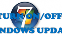 How to turn off and turn on the update feature in Windows 7
