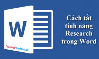 How to turn off Research in Word