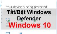 How to turn off, turn on Windows Defender in Windows 10