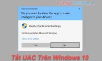 How to turn on and off UAC on Windows 10