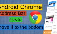 How to turn the address bar down on Chrome Android