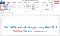 How to view Word documents with black and white background in Inverse mode in Word 2013