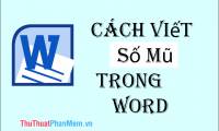 How to write exponential numbers in Word