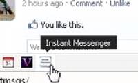 Instant mail on Facebook