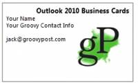 Instructions for creating signatures with Business Card in Outlook