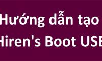 Instructions for creating USB boot with Hiren's BootCD quickly