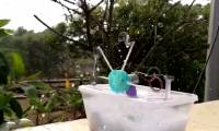 Instructions for making very simple soap bubble blowing machines, self-made less than 10 minutes