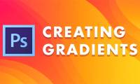 Instructions for using the gradient tool in Photoshop