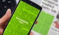 Instructions for using the Office Lens application to convert image files into written words on Android