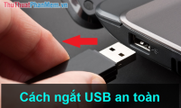 Instructions on how to safely remove the USB from the computer, disconnect the USB with the computer properly