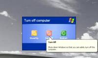 Instructions to turn off the computer automatically