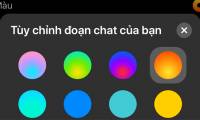 It is possible to change the gradient color frame of chat in the Facebook Messenger application on all devices