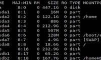 List device names, drive information, and partitions in Linux with lsblk