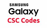 List of CSC product codes and specific product areas of Samsung Galaxy