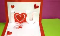 Make 3D embossed cards for lovers on Valentine's Day