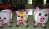 Make toys from baby milk cartons