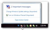 Manage Action Center in Windows 7