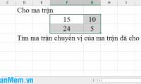 Matrix functions in Excel