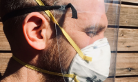 New York University shared a sample of the Covid-19 room visor, which everyone can make at home