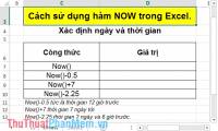 NOW function - The function returns the current date and time in Excel