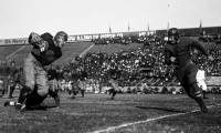 Photos of the first days of football appeared in the US