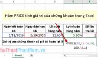 PRICE, PRICEDISC, PRICEMAT - Calculate the Value of Stock in Excel