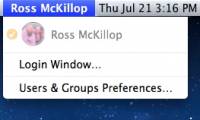 Remove the Login Window section from the OS X Lion menu bar