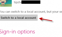 Replace Microsoft account with Local Account in Windows 8, 8.1
