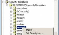 Security usage is available in Windows Server 2003