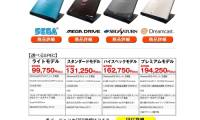 Sega game machine out of 4 Full HD screen laptops